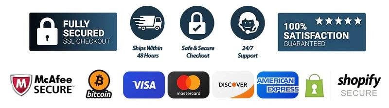 safe and secure checkout logos
